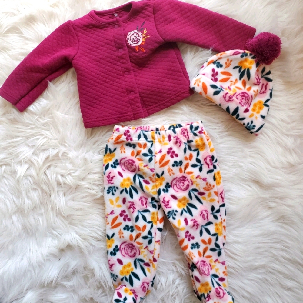 Chick Pea Quilted and Fleece set